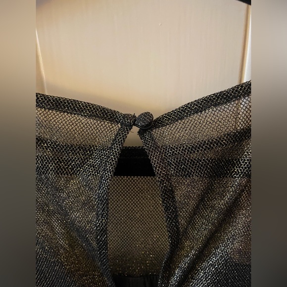 Aiden Gold Glitter Fit and Flare Party Mini Dress Size 10 - Picture 6 of 10
